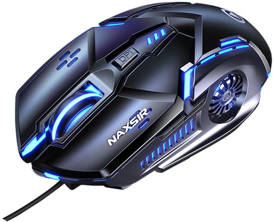 NAXSIR Mechanische Bedrade Gamingmuis - 6-Knop, 7-Kleuren RGB - Geluid/Stilversie