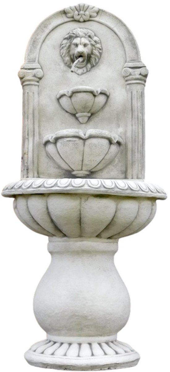 Wandfontein leeuw - 105 cm - steen - klassieke waterspuwer