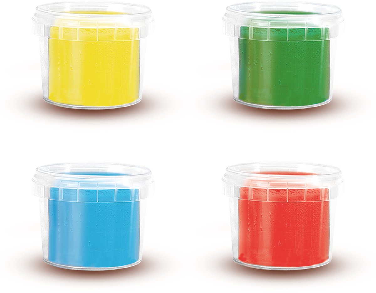 SES Creative - Super Klei - Basiskleuren (4x90g) - Vegan en Glutenvrij - Herbruikbaar - Uitwasbaar - Vanaf 2 jaar — afbeelding 2