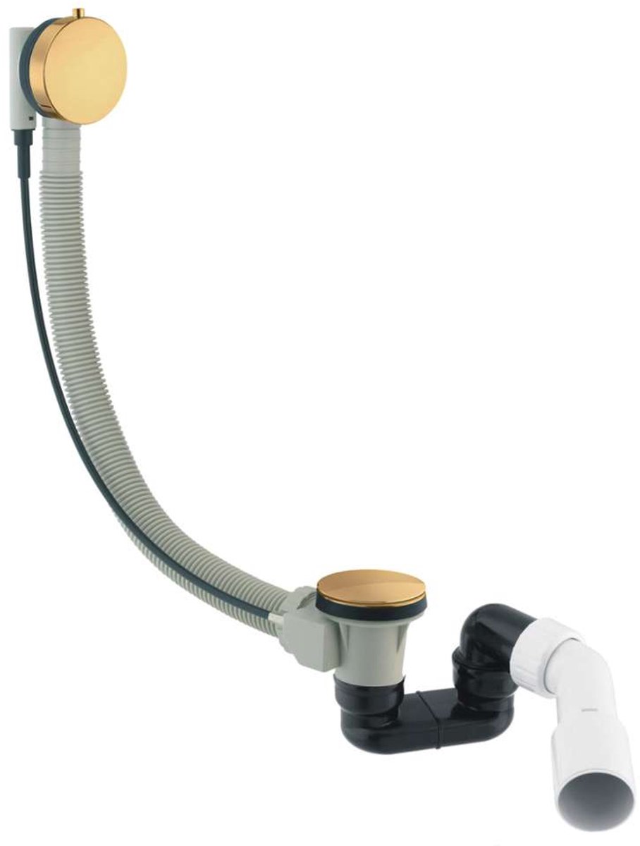 OMNIRES CGS - Badafvoer- en overloopset, lengte 81 cm, geborsteld goud TK104-PLUS-3.07+64-SGLB