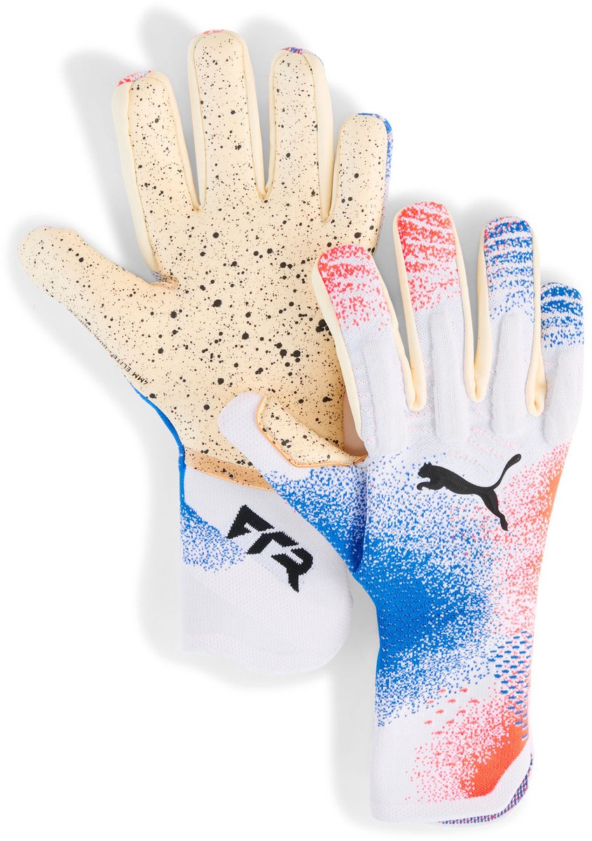 Puma Future Ultimate NC White Glowing Red Ultra Blue Keepershandschoenen - Maat 9.5