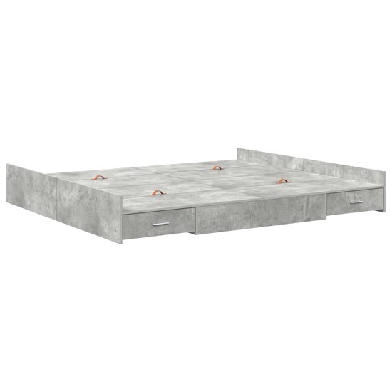 Opberghoofdbord met plank Grijs Sonoma 90 cm Bewerkt hout