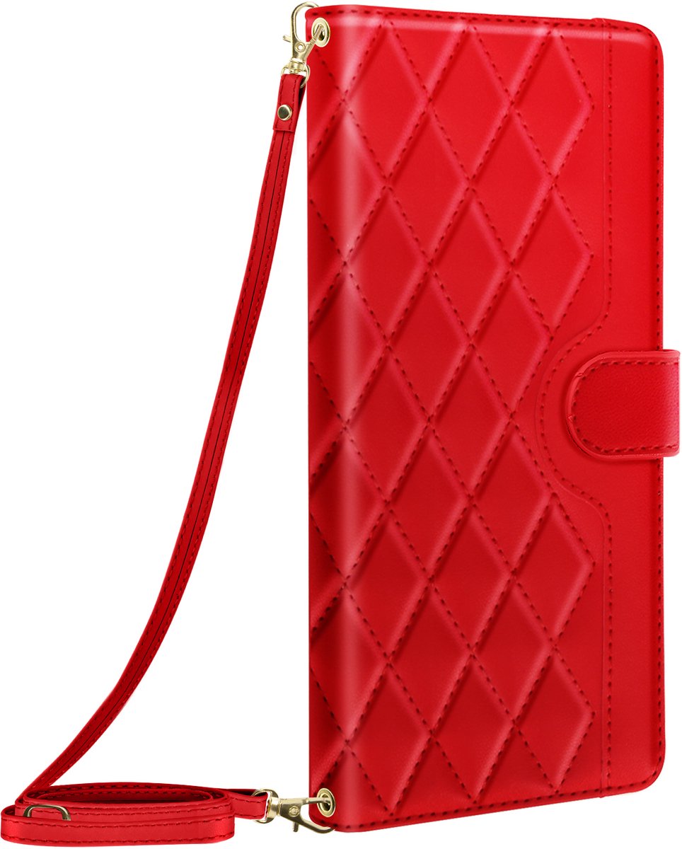 Avizar Hoesje Geschikt voor Samsung Galaxy A16 Portemonnee los patroon, Rood