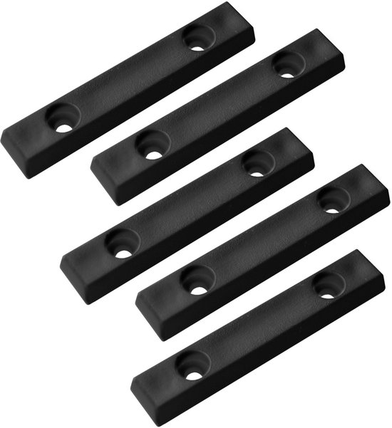 Set de 20 patins en plastique pour meubles (7x12x68 mm, noir)