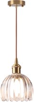 Hanglamp van Glas Vintage Kroonluchter voor Woonkamer Slaapkamer Keuken Transparant 2 Stuks