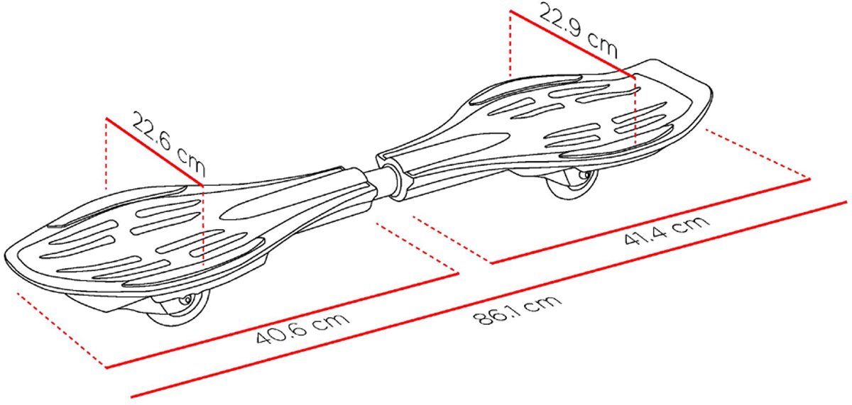 Schildkröt waveboard The Wave - Black Glitch streetsurfing skateboard. — afbeelding 6