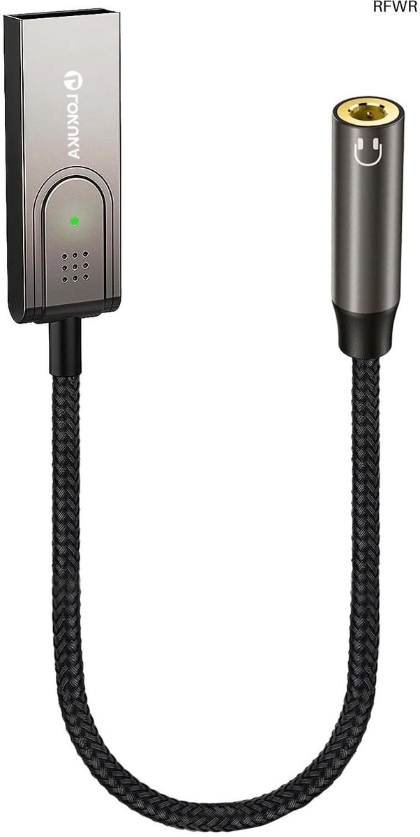 RFWR® Bluetooth 5.3 AUX-adapter voor auto en luidsprekers met handsfree functie