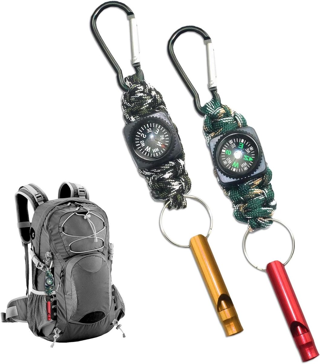 Allecto Plus - Mini Wandelkompas Sleutelhanger Vintage Outdoor Survival Navigatie Compact Pocket Kompas Zinklegering Draagbaar - Stukken