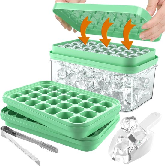 Whisky IJsblokjes Vorm,Met Deksel 9 Holtes Silicone