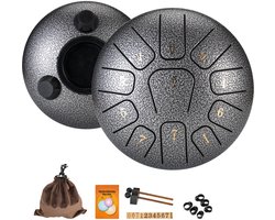 Steel Tongue Drum Serie - Melodische Percussie Instrument - Zilver - 6 Inch - 11 Tongen