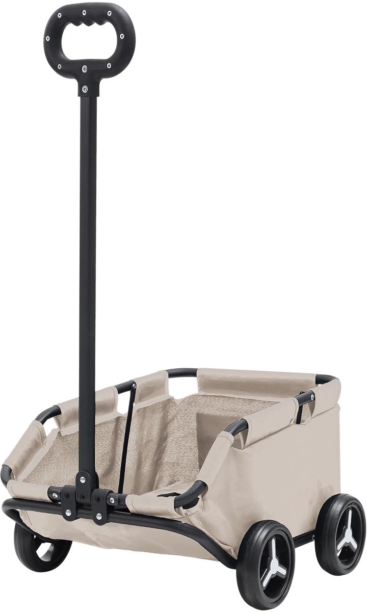 Ibenzoa® Robuuste Opvouwbare Huisdierenbuggy met Ventilatie en Organizer