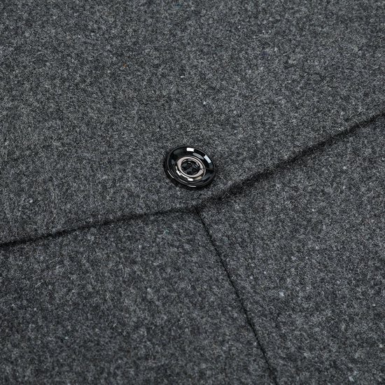 Allthemen Manteau en Laine pour Hommes avec Col Montant - Veste Chaude d'hiver Coupe Slim - S