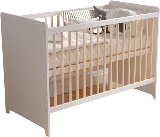 roba Kinderbed 'Cosi' - 60 x 120cm -Babybed - Biologisch Beuken Massief Hout - 3-voudig in Hoogte Verstelbaar (Naturel roba Kinderbed 'Cosi' - 60 x 120cm -Babybed - Biologisch Beuken Massief Hout - 3-voudig in Hoogte Verstelbaar (Naturel