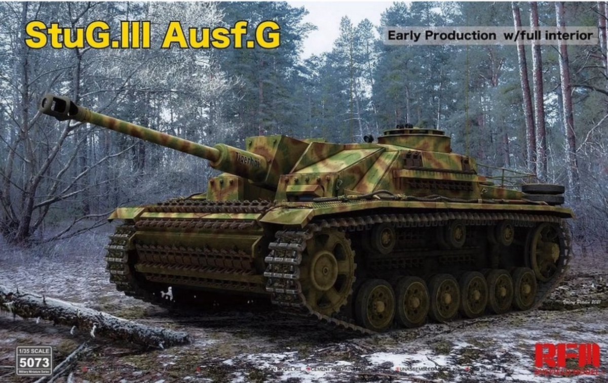 Rye Field Model Modelbouwpakket Militaire voertuigen - 5073 StuG III Ausf. G Early Production w/full Interior Plastic - 1:35 - Modelbouw
