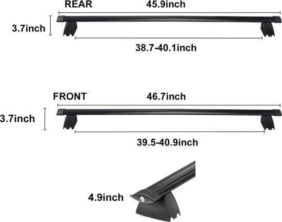 Barres de Galeries de toit , compatibles avec Jeep Grand Cherokee 2011-2021, côtés nervurés, charge maximale 90 kg, barre transversale en aluminium avec Serrures, pour bagages de toit, kayaks et Vélo.