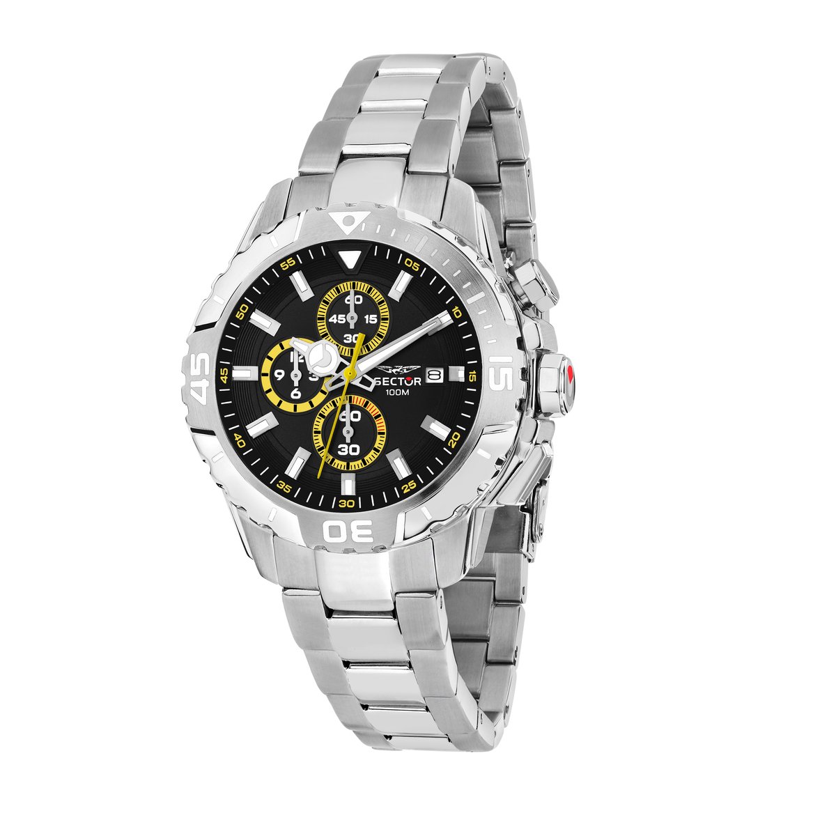 Sector - Legend - Heren - Horloge - R3273735001 - Chronograaf - Roestvrijstaal - Geel - Zwart - 43 MM