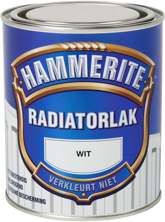 Hammerite - Radiatorlak Hoogglans - Wit - 750 ML