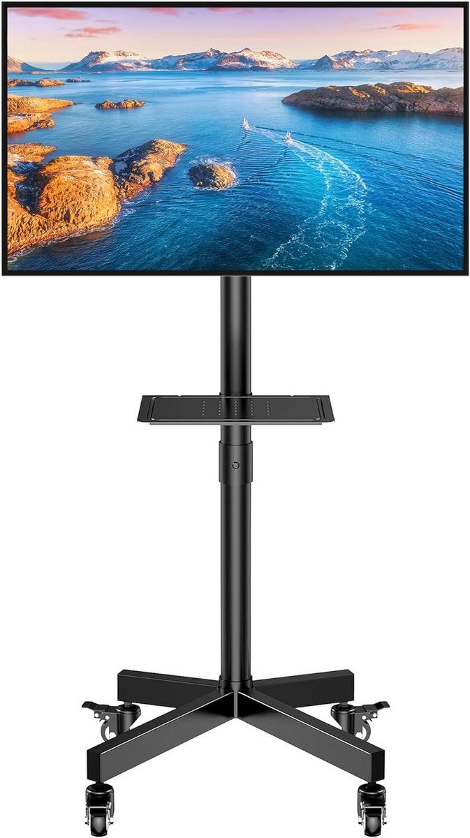 Roll-up TV Stand for 23-60 inch Television - Height Adjustable and Mobile