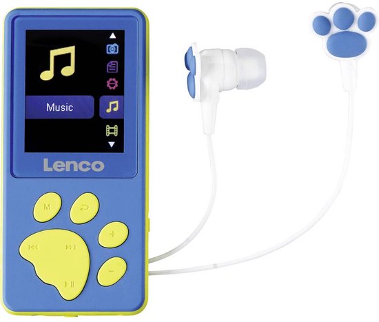 Lenco Xemio-560 - MP3 speler met 8GB geheugen en oordopjes - Blauw