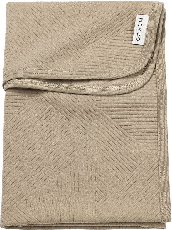 Meyco Baby Jacquard Wiegdeken - Taupe - 75x100cm - 0.5 TOG