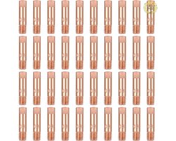 40PCS Welding Contact Tips - 0.8mm Copper Contact Tip - 15AK MIG Welding Torch Consumables - Nozzles Collets Lenses