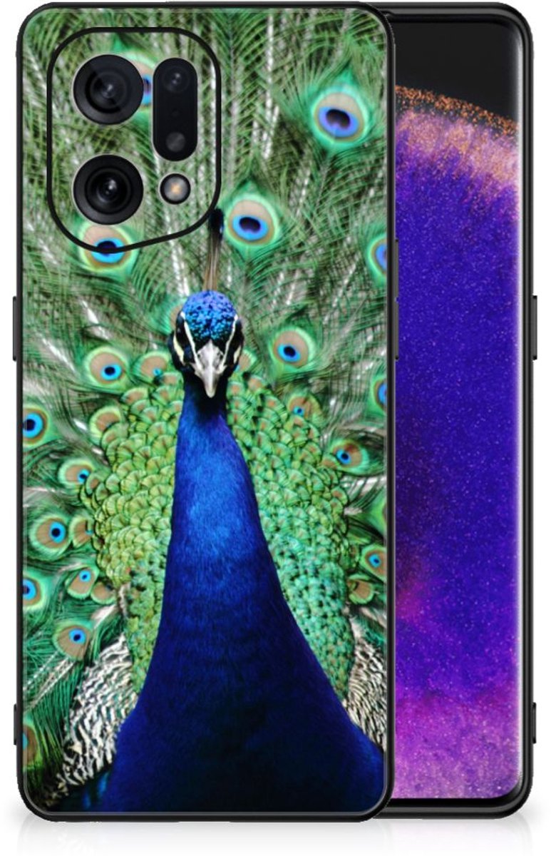 OPPO Find X5 Dierenprint Telefoonhoesje Pauw