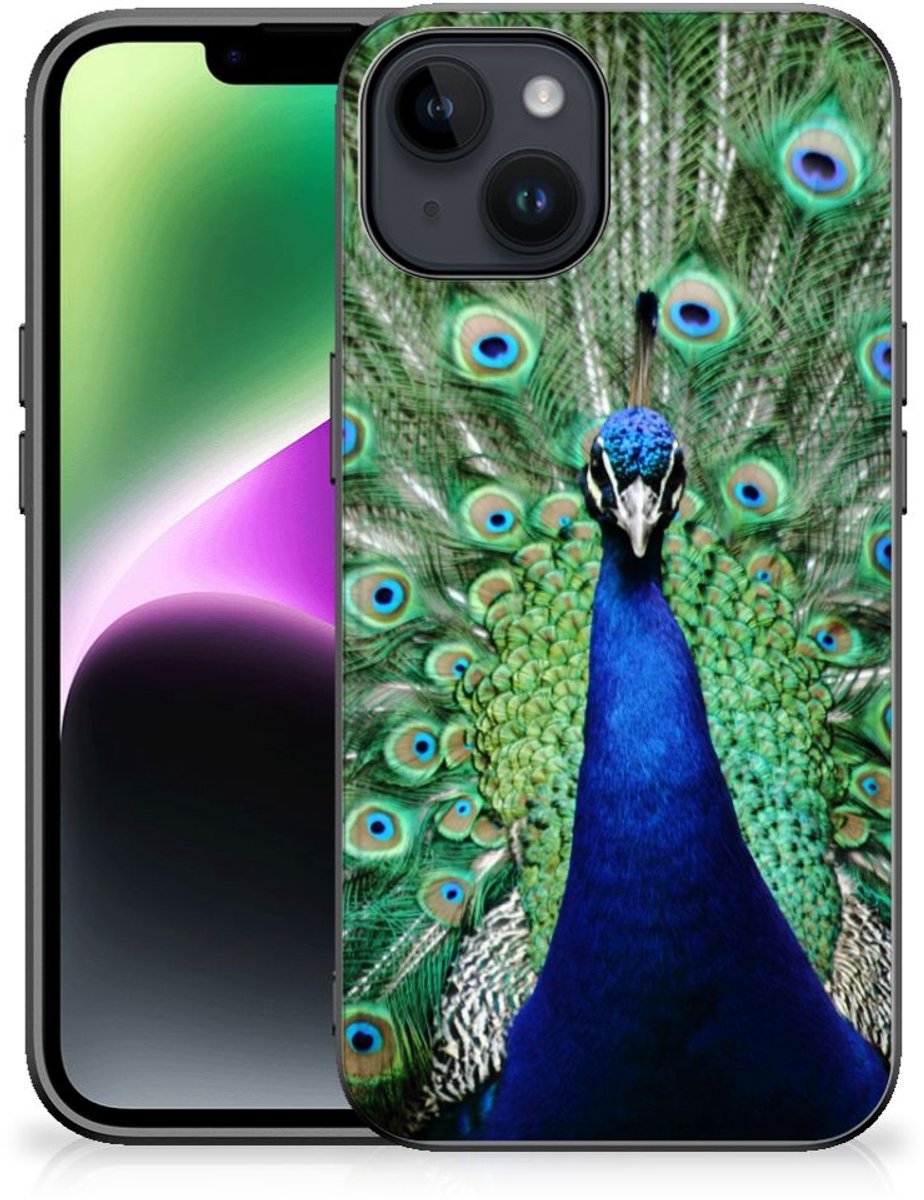 iPhone 15 Dierenprint Telefoonhoesje Pauw
