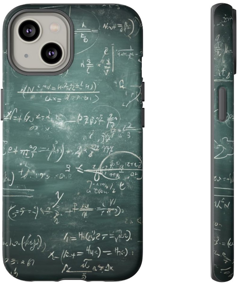 Wiskundige Formules op Schoolbord – Telefoonhoesje Geschikt voor iPhone 14