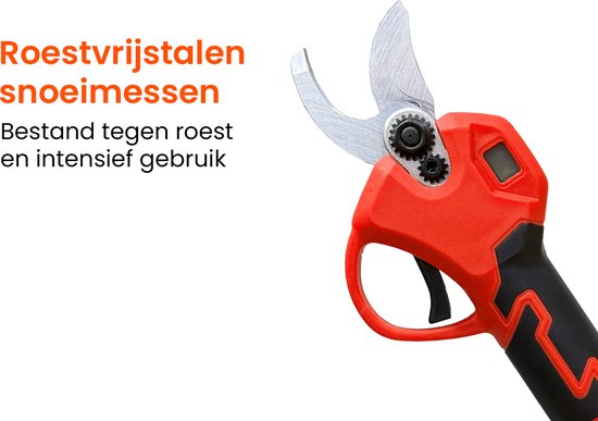 Kibani Accu Takkenschaar 20V - Met 2000 mAh accu - Inclusief opbergdoos - Bloemen- en Heggenschaar - Elektrisch - Tot 30 mm snoeien - Compacte snoeischaar van Kibani — afbeelding 4