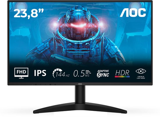 AOC 24B36X 24″ Full HD IPS Gaming Monitor 144Hz 0,5ms Mat LED HDR HDMI USB VESA zwart