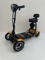 COMFYGO MS3000 Elektrische scootmobiel, 4 wielen, maximale snelheid 18 km/u, 10,4 Ah Lithium-ion accu, Actieradius tot 25 km, Goud, Standaard stoel + Kinderzitje
