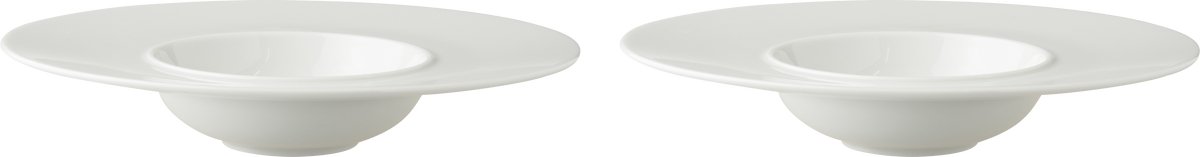 Palmer - White Delight - Pastabord - 2 stuks - ø 24 cm - Wit - Porselein - Bordenset
