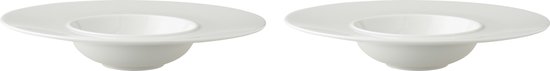 Palmer - White Delight - Pastabord - 2 stuks - ø 24 cm - Wit - Porselein - Bordenset