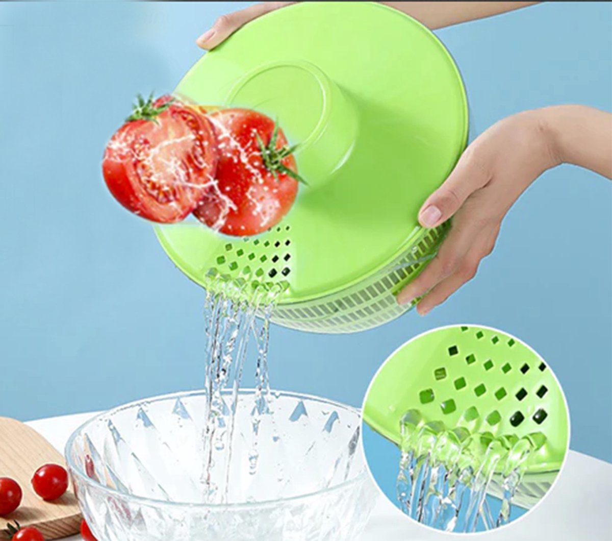 Olivine SéChoir à LéGumes éLectrique à Essoreuse à Salade, Rechargeable par USB, Bol à SéChage pour Essoreuse à Fruits