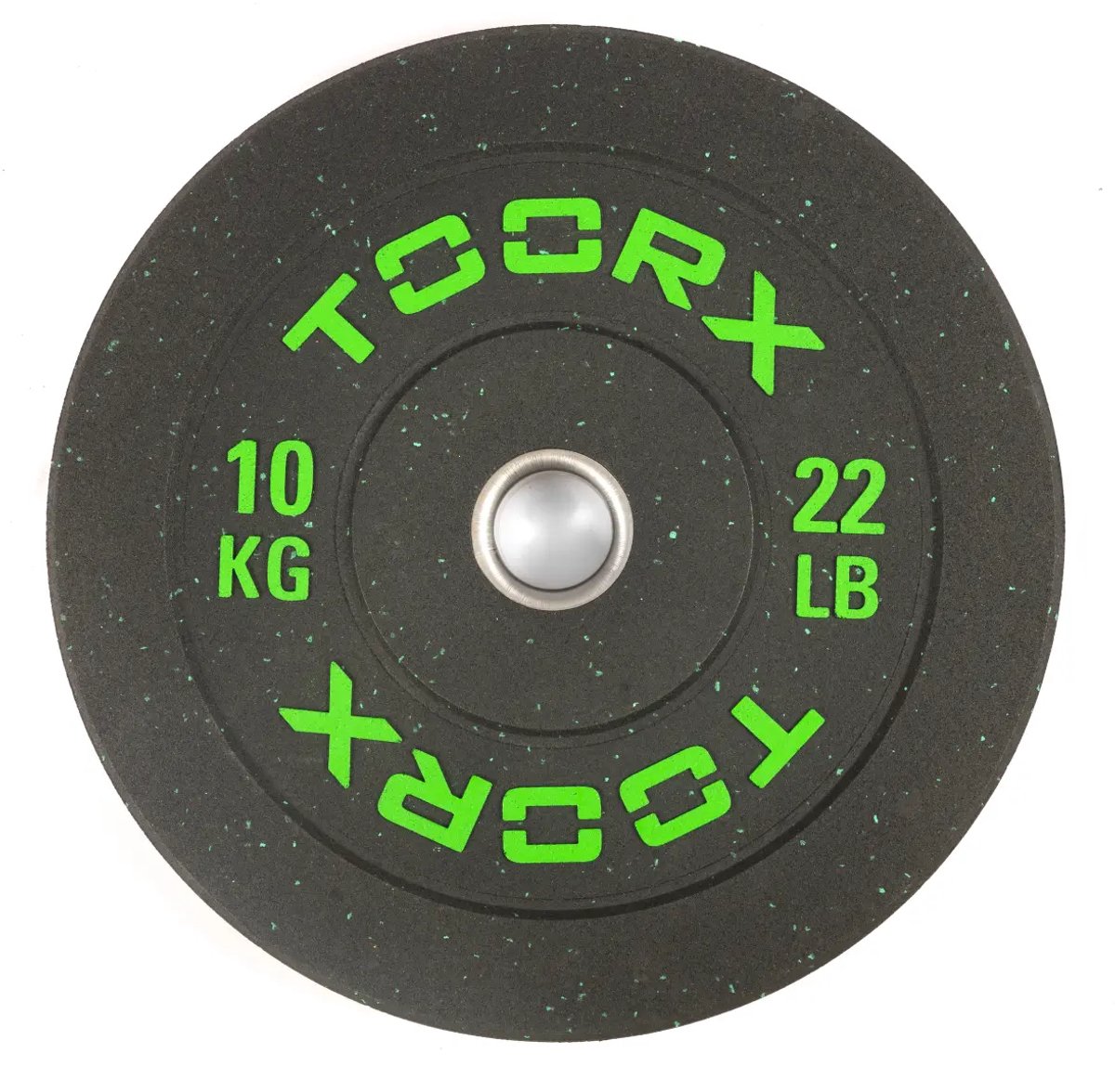 Toorx Professional - DBCR-10 Crumb bumper halterschijf – 50 mm - 10 kg - Gewicht Schijf - Sport Gewichten - Fitness - Groen - Per Stuk