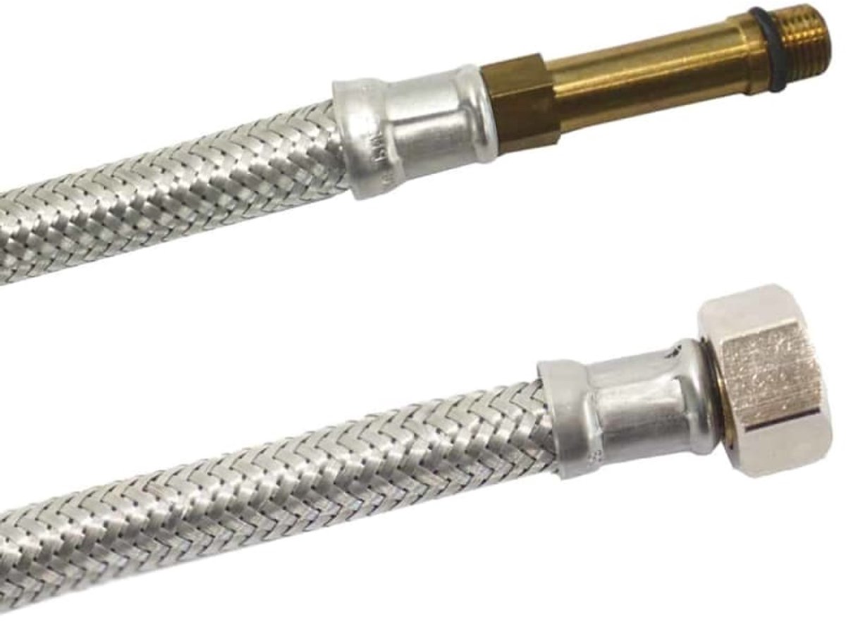 Flexibele Waterslang RVS DN8 - M10 x 3/8" - 800mm