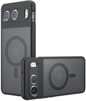 Coverup Hoesje - Geschikt voor OnePlus Nord 4 Hoesje - Coverup Mat Transparante Back Cover met Camera Cover - MagSafe Compatible - Zwart