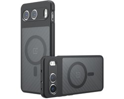 Coverup Hoesje - Geschikt voor OnePlus Nord 4 Hoesje - Coverup Mat Transparante Back Cover met Camera Cover - MagSafe Compatible - Zwart