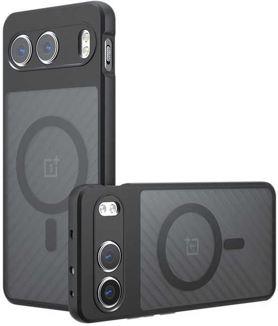 Coque Coverup - Compatible avec OnePlus Nord 4 - Coque arrière transparente mate Coverup avec protection pour appareil photo - Compatible MagSafe - Zwart