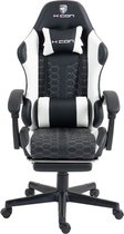 HICON® Gamestoel - Gaming stoel - Game stoel - Verstelbare - Gaming Chair - Mondo - Zwart Wit