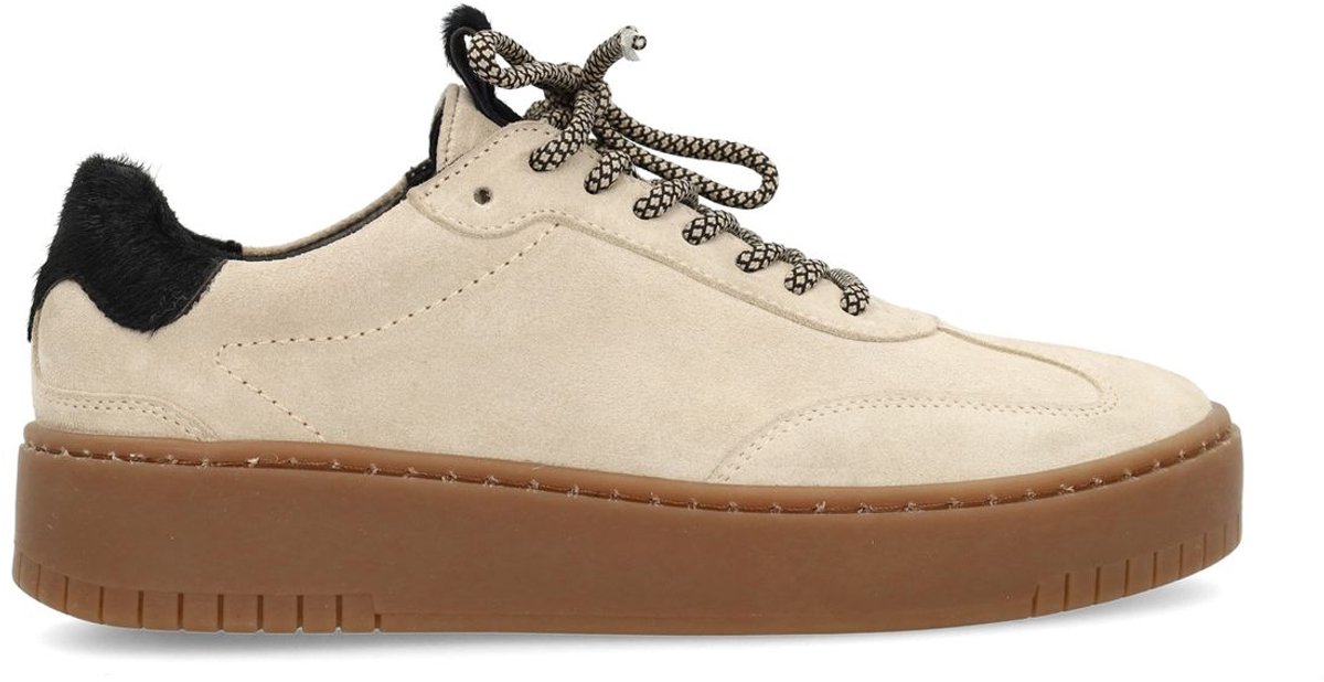 Sacha - Dames - Beige suède sneakers - Maat 37