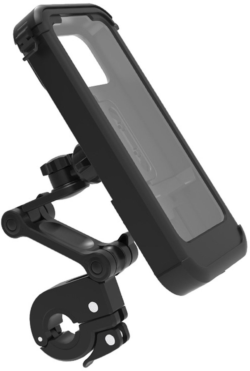 CHIWIN Telefoniehouder - Waterdichte Fiets Telefoonhouder - 360° Draaibaar, Hoogte Verstelbaar, Touchscreen Compatibel, Universeel voor Fiets, Elektrische Step & Kinderwagen - Volledig Gesloten Bescherming, Zwart