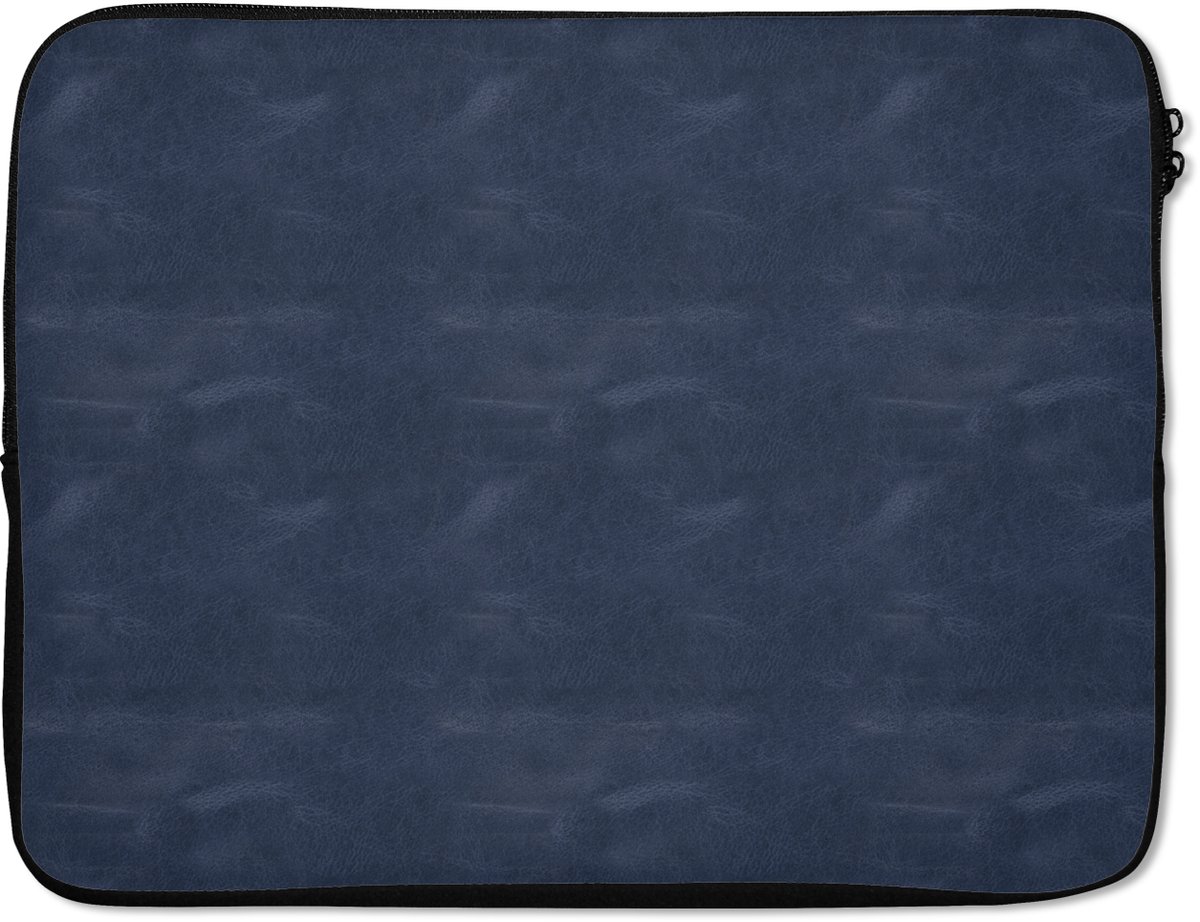 Laptophoes - Leer print - Blauw - Dierenhuid - Laptop - 17 Inch - Laptop sleeve