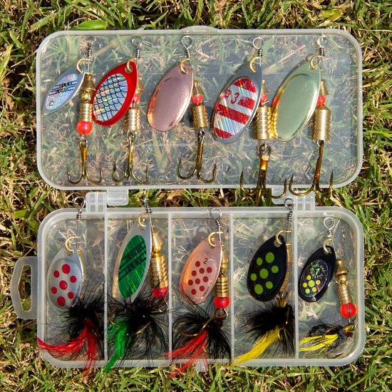 Rooster Tail Fish Bait - Inline Spinner Bait Set voor Forel, Baars en Zalm - Geschikt voor Zoetwater, Beken en Stroomversnellingen van Yakima Bait — afbeelding 5