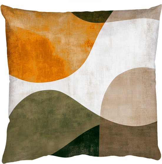 Coussins Coussins décoratifs - Oreillers de salon - 40x40 cm - Formes - Jaune ocre - Abstrait