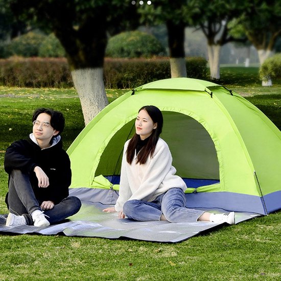 Tente Lexorion 1-2 personnes – Tente de Festival – Tente de camping – Tente manuelle pour 2 personnes – Légère – Hydrofuge – Festival, plage et Plein air – Oxford 210D – Sac de transport et moustiquaire inclus – Couleur de tente aléatoire