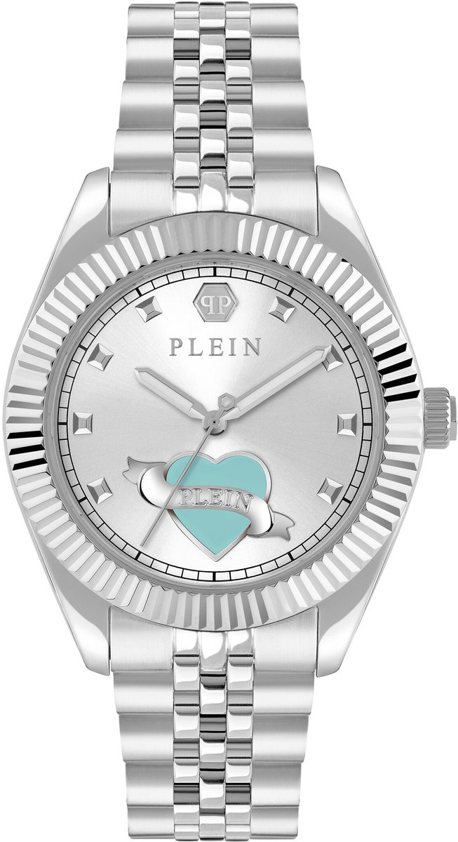 Philipp Plein Plein Valentine PW2BA1125 Horloge - Staal - Zilverkleurig - Ø 38 mm