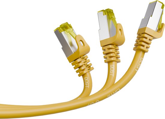 UBCPro - Câble Patch SFTP/PIMF CAT7 Jaune 1M Avec Connecteurs RJ45