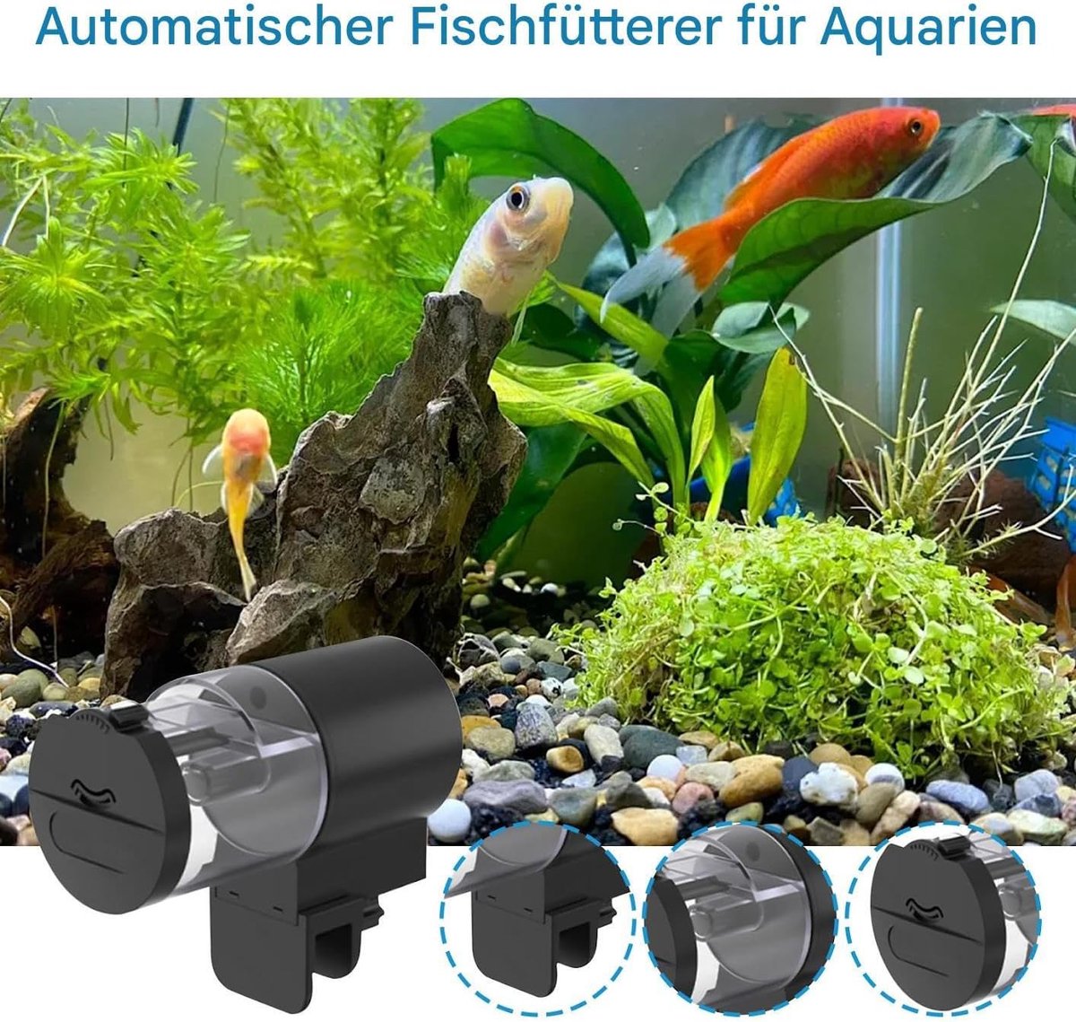 Automatische Voederautomaat - 100ml - Automatische visvoederautomaat - Visvoerdispenser met Timer - Automatische vissenvoerder - Aquariumvoederautomaat - Vochtbestendige - Vissen Visvoer Voer Automaat - voor koi, betta's, guppy's en schildpadden thumbnail 7
