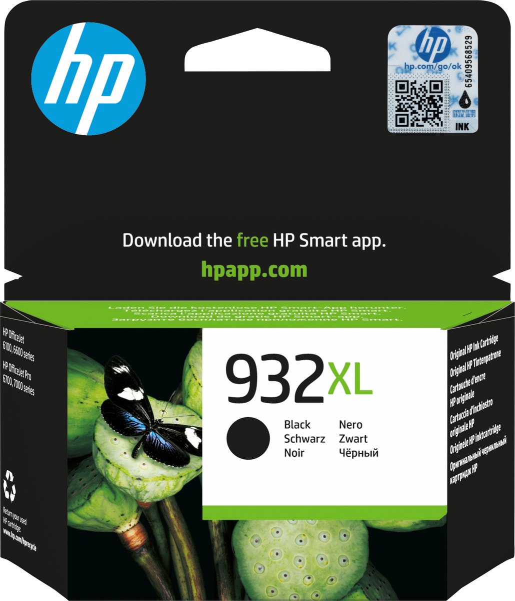 Hp 932xl Zwart Cartridge